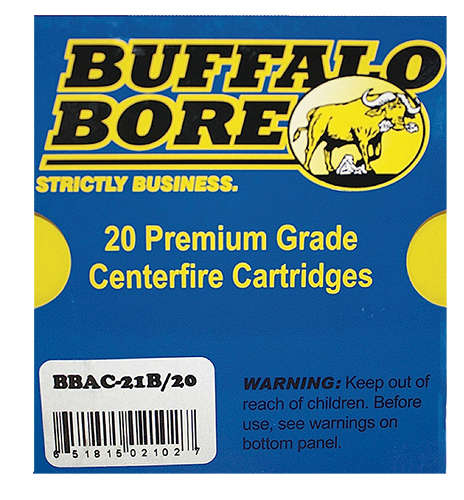 Ammunition Buffalo Bore Ammunition 728 ft lbs 10mm BBA 21B/20    10MM        180 JHP            20/12